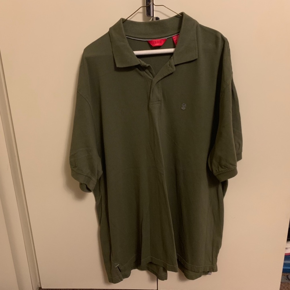 Dark green poli shirt from izod